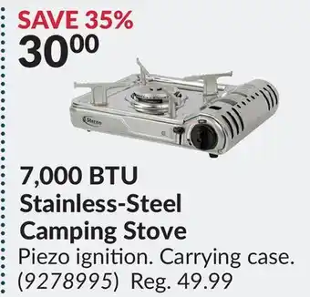 Princess Auto 7,000 BTU Stainless-Steel Camping Stove offer