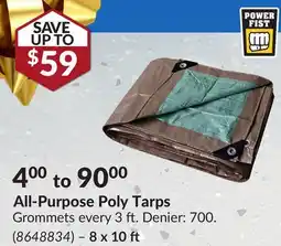 Princess Auto All-Purpose Poly Tarps offer