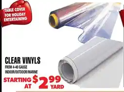 Len's Mill Stores CLEAR VINYLS offer