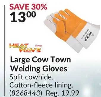 Princess Auto Large Cow Town Welding Gloves offer