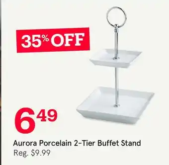 Kitchen Stuff Plus Aurora Porcelain 2-Tier Buffet Stand offer