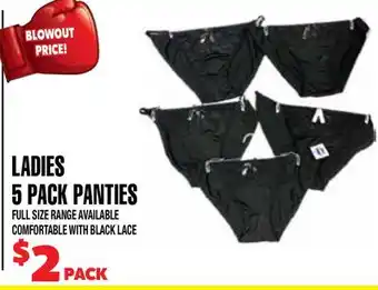 Len's Mill Stores LADIES 5 PACK PANTIES offer