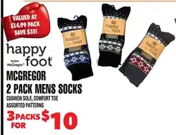 Len's Mill Stores MCGREGOR 2 PACK MENS SOCKS offer