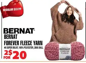 Len's Mill Stores BERNAT FOREVER FLEECE YARN offer