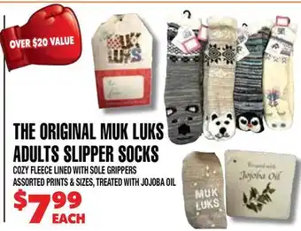 Len's Mill Stores THE ORIGINAL MUK LUKS ADULTS SLIPPER SOCKS offer