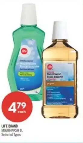 Shoppers Drug Mart Life brand mouthwash offer