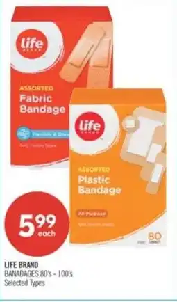 Shoppers Drug Mart Life brand banadages offer