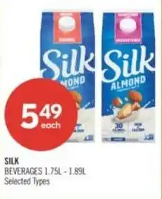 Shoppers Drug Mart Silk beverages offer