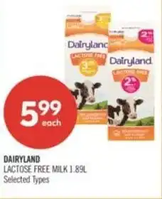 Shoppers Drug Mart Dairyland lactose free milk offer