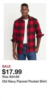 Old Navy Old Navy Flannel Pocket Shirt offer