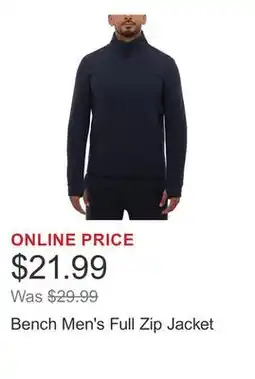 Costco Bench Men's Full Zip Jacket offer