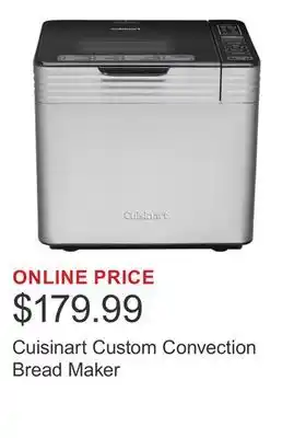 Costco Cuisinart Custom Convection Bread Maker offer