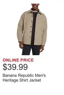 Costco Banana Republic Men's Heritage Shirt Jacket offer