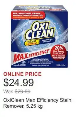 Costco OxiClean Max Efficiency Stain Remover, 5.25 kg offer