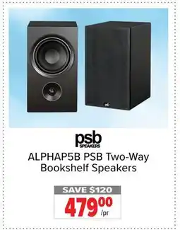 2001 Audio Video ALPHAP5B PSB TWO-WAY BOOKSHELF SPEAKERS offer
