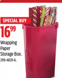 Canadian Tire Sterilite Wrapping Paper Storage Box offer