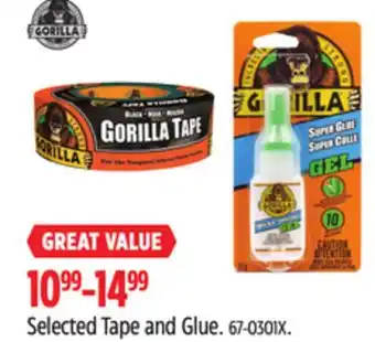 Canadian Tire Gorilla Selected Tape and Glue offer