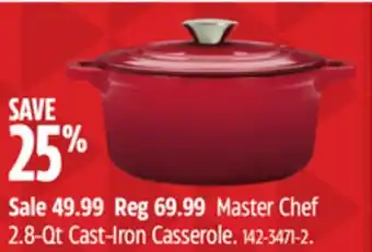 Canadian Tire Master Chef 2.8-Qt Cast-Iron Casserole offer