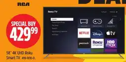 Canadian Tire RCA 58˝ 4K UHD Roku Smart TV offer