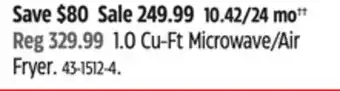 Canadian Tire Toshiba 1.0 Cu-Ft Microwave/Air Fryer offer
