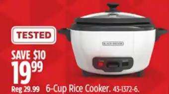 Canadian Tire Black & Decker 6-Cup Rice Cooker offer