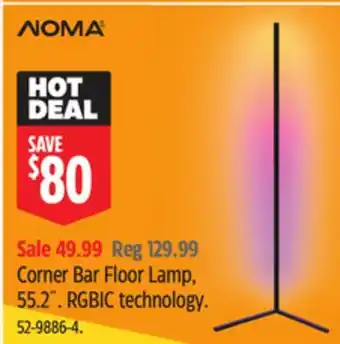 Canadian Tire NOMA Corner Bar Floor Lamp, 55.2 offer