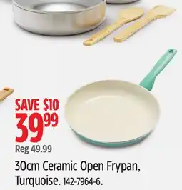 Canadian Tire Green Pan 30cm Ceramic Open Frypan, Turquoise offer