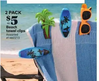 Giant Tiger Beach towel clips offer