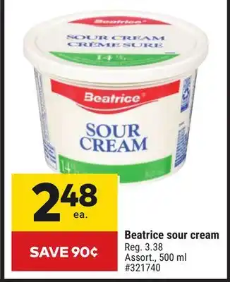 Giant Tiger Beatrice sour cream offer