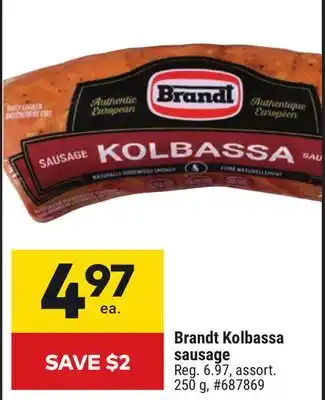 Giant Tiger Brandt Kolbassa sausage offer