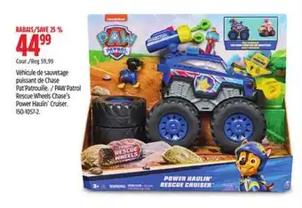 Canadian Tire PAW Patrol Rescue Wheels Chase's Power Haulin' Cruiser offer