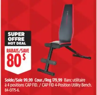 Canadian Tire CAP FID 4-Position Utility Bench offer