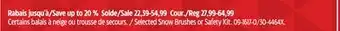 Canadian Tire Selected MotorMaster Snow Brushes or Safety Kit offer