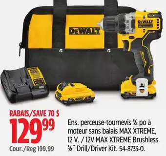 Canadian Tire DEWALT 12V MAX XTREME Brushless 3/8 Drill/Driver Kit offer