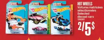 Jean Coutu HOT WHEELS Selected diecast cars offer