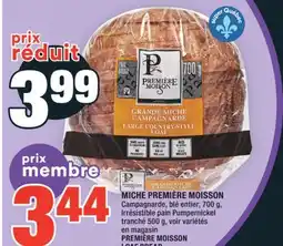 Super C MICHE PREMIÈRE MOISSON | PREMIÈRE MOISSON LOAF BREAD offer