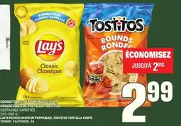 Provigo CROUSTILLES OU POPPABLES LAY'S, CROUSTILLES DE TORTILLA TOSTITOS, 130-295 G offer