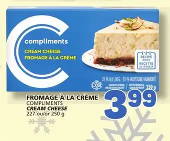 Marché Bonichoix COMPLIMENTS CREAM CHEESE offer