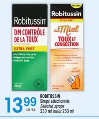 Uniprix ROBITUSSIN Sirops sélectionnés/ Selected syrups offer