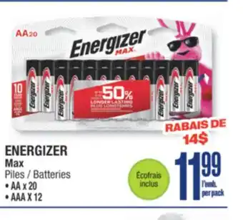 Jean Coutu ENERGIZER Max Batteries offer