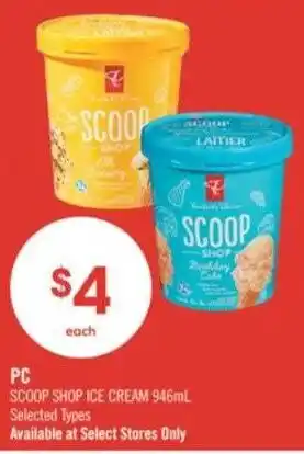 Shoppers Drug Mart PC scoop shop ice cream offer