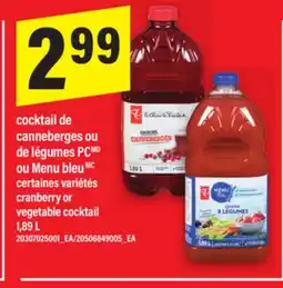 Maxi COCKTAIL DE CANNEBERGES OU DE LÉGUMES, 1,89 L offer