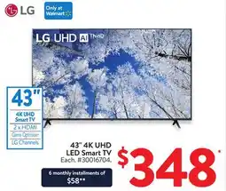 Walmart 43 4K UHD LED Smart TV offer