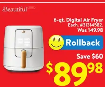 Walmart 6-qt. Digital Air Fryer offer