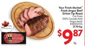 Walmart Your Fresh Market Fresh Angus Beef Sirloin Tip Roast offer