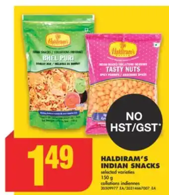 No Frills HALDIRAM'S INDIAN SNACKS, 150 G offer