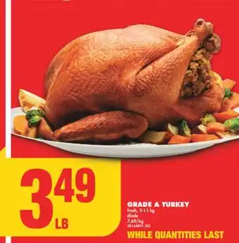 No Frills GRADE A TURKEY, 5-11 KG offer