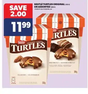 Real Canadian Superstore NESTLÉ TURTLES ORIGINAL 350 G OR ASSORTED 300 G offer