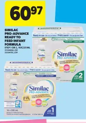 Real Canadian Superstore SIMILAC PRO-ADVANCE READY TO FEED INFANT FORMULA, 16X235 ML offer