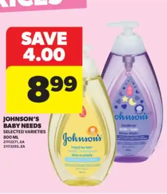 Real Canadian Superstore JOHNSON'S BABY NEEDS offer